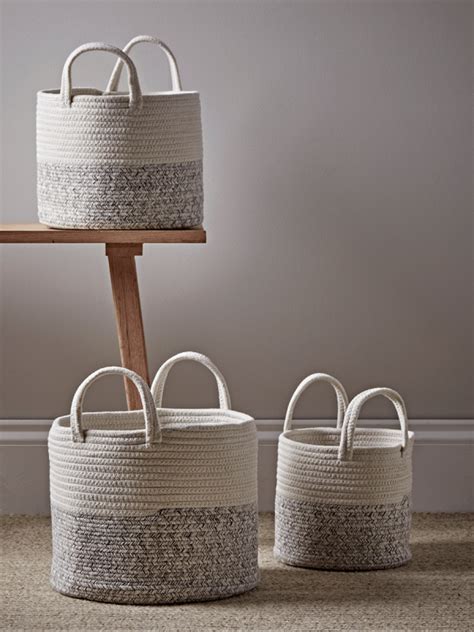 woven fabric baskets for storage